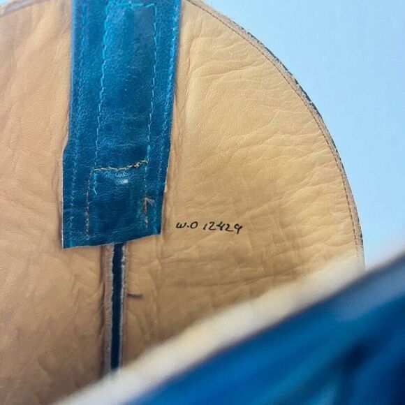 NEW Rod Patrick Mens Cowboy Boots 14.5AA Black Smooth Ostrich Leather Square Toe - Picture 10 of 12